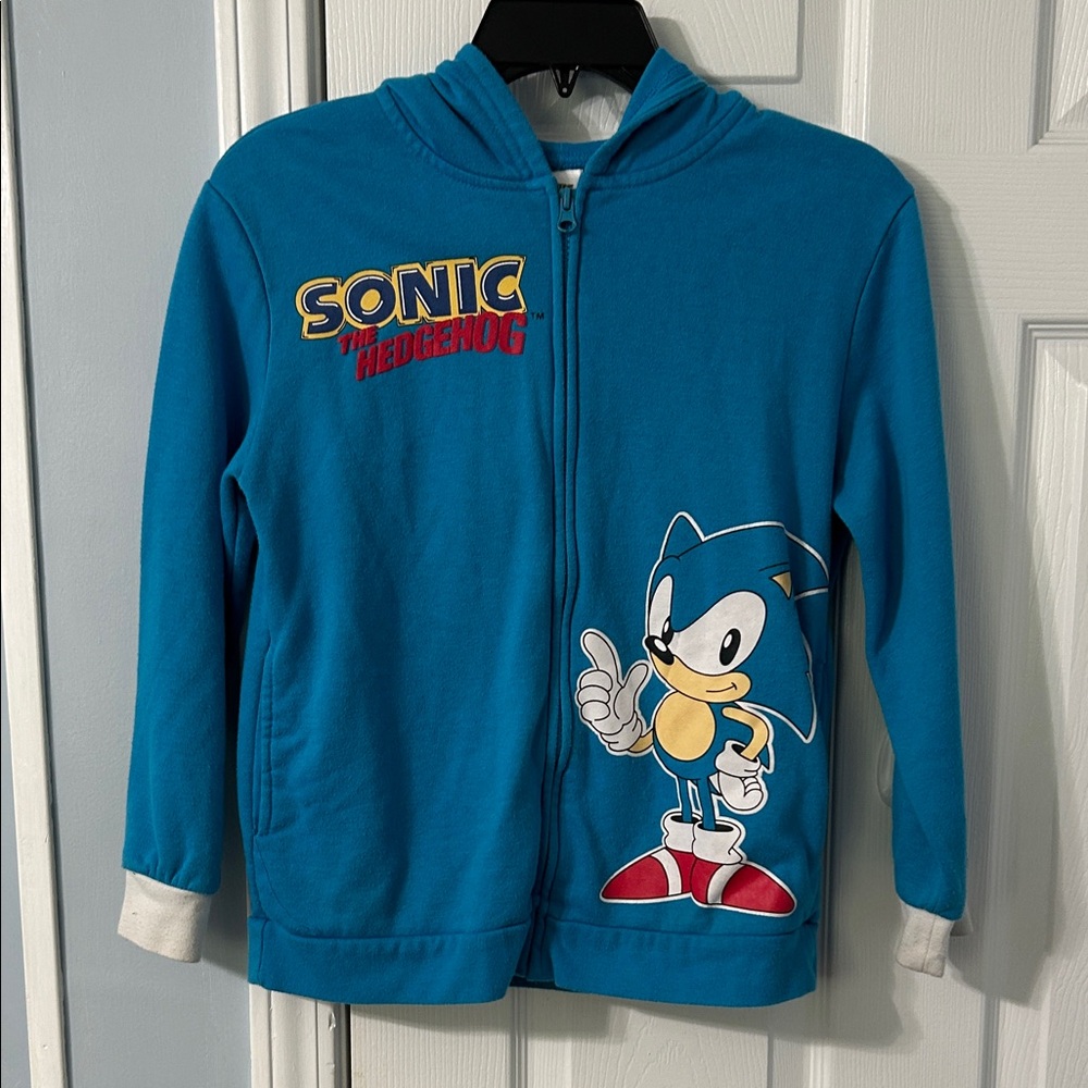 Blue Kids Hoodie sonic hedgehog size 10/12